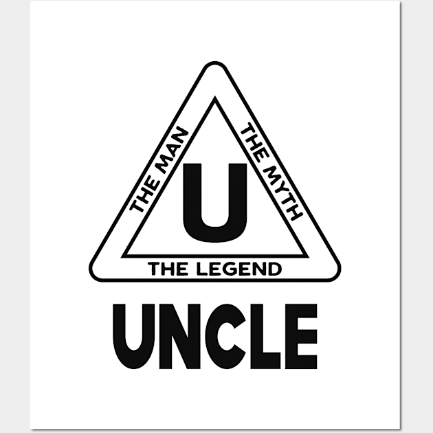 Uncle - The man the myth the legend Wall Art by KC Happy Shop